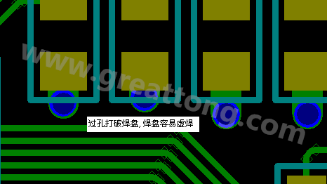 PCB設(shè)計(jì)案例分析：過(guò)孔破焊盤，造成SMT虛焊