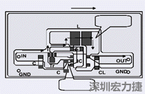 圖2：升壓電路的PCB設(shè)計(jì)示例。