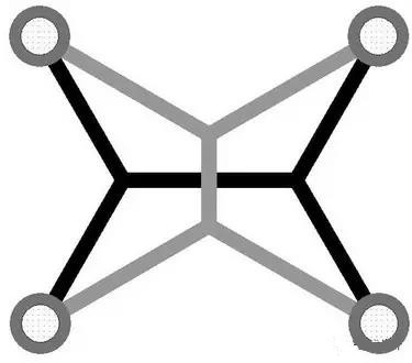 灰色Steiner樹不是最優(yōu)的，但黑色Steiner樹是最優(yōu)的。